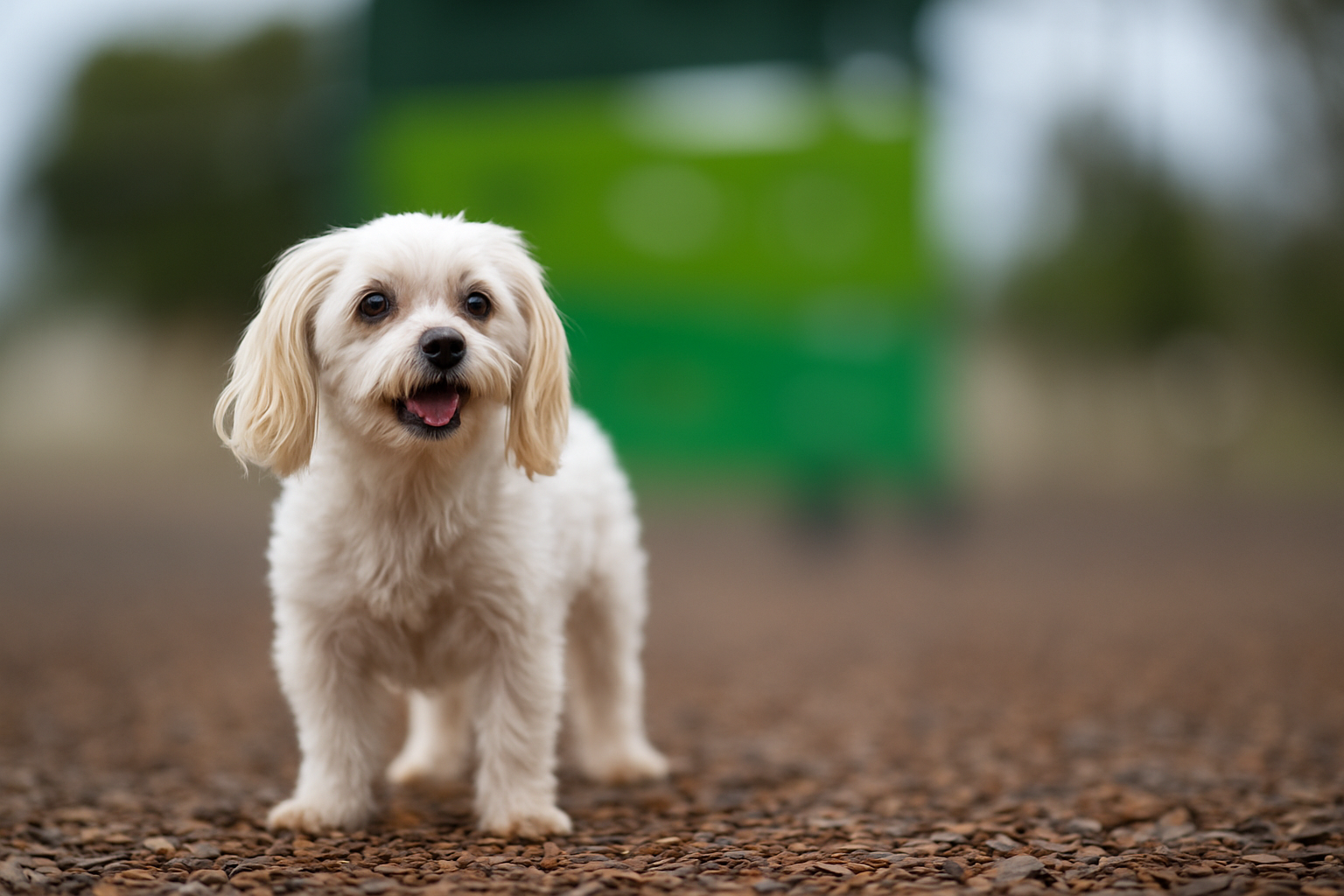 Happy dog portrait